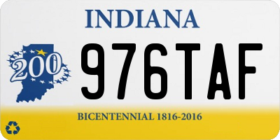 IN license plate 976TAF