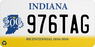 IN license plate 976TAG