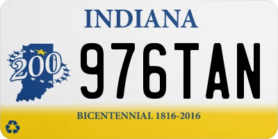 IN license plate 976TAN