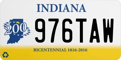 IN license plate 976TAW