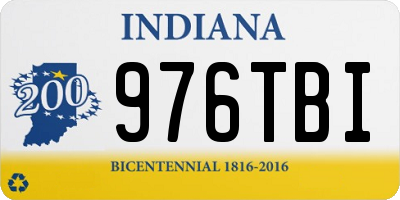 IN license plate 976TBI