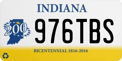 IN license plate 976TBS