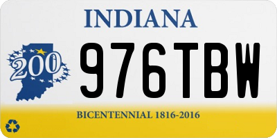 IN license plate 976TBW