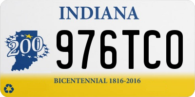 IN license plate 976TCO