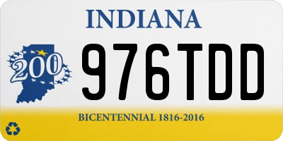 IN license plate 976TDD