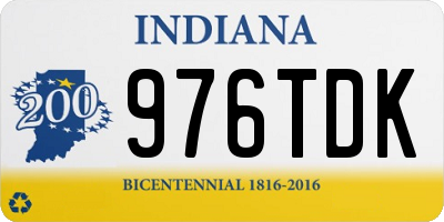 IN license plate 976TDK