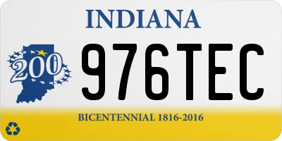 IN license plate 976TEC