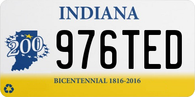 IN license plate 976TED