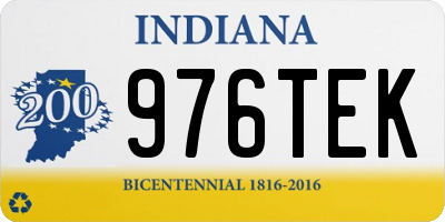 IN license plate 976TEK