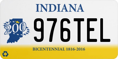 IN license plate 976TEL