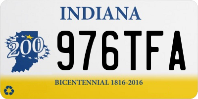 IN license plate 976TFA