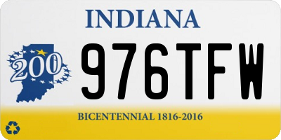 IN license plate 976TFW