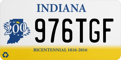 IN license plate 976TGF