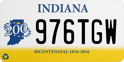 IN license plate 976TGW