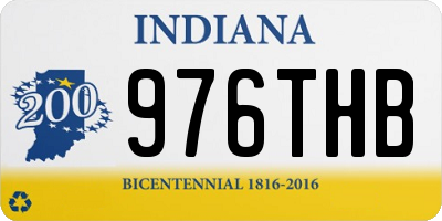 IN license plate 976THB