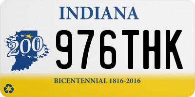 IN license plate 976THK