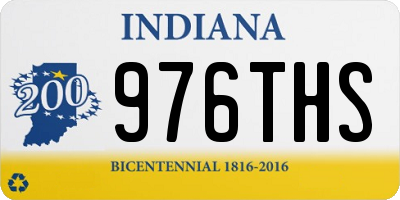 IN license plate 976THS