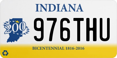 IN license plate 976THU