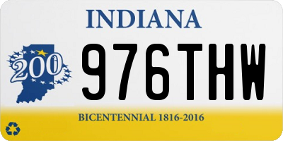 IN license plate 976THW