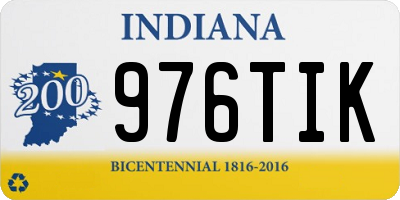 IN license plate 976TIK