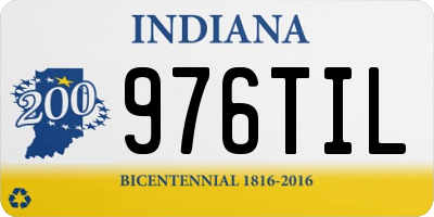 IN license plate 976TIL