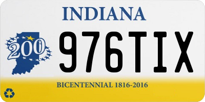 IN license plate 976TIX