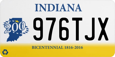 IN license plate 976TJX