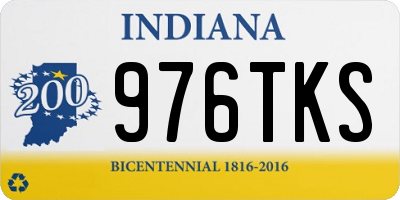 IN license plate 976TKS