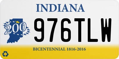 IN license plate 976TLW