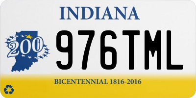 IN license plate 976TML