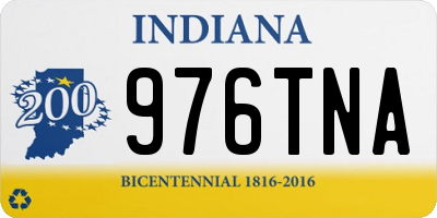 IN license plate 976TNA