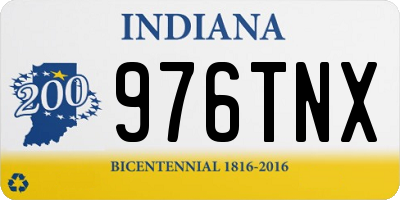 IN license plate 976TNX