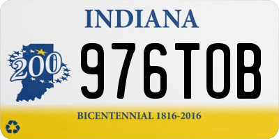 IN license plate 976TOB