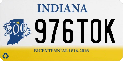 IN license plate 976TOK