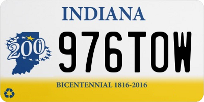 IN license plate 976TOW
