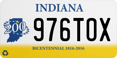 IN license plate 976TOX
