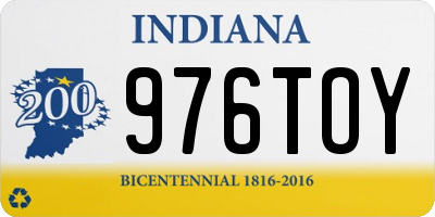 IN license plate 976TOY