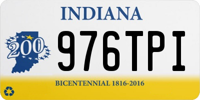 IN license plate 976TPI