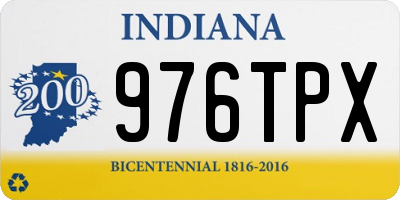 IN license plate 976TPX