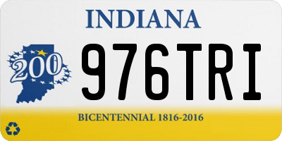 IN license plate 976TRI
