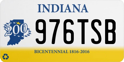 IN license plate 976TSB