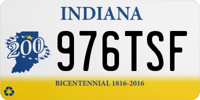 IN license plate 976TSF