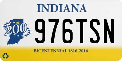 IN license plate 976TSN