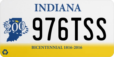 IN license plate 976TSS