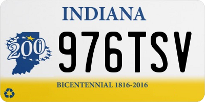 IN license plate 976TSV