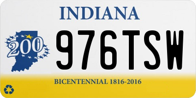 IN license plate 976TSW