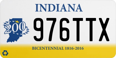 IN license plate 976TTX