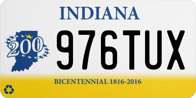 IN license plate 976TUX