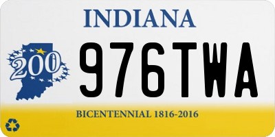 IN license plate 976TWA