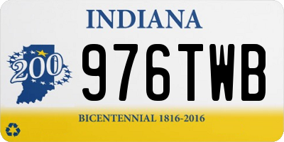 IN license plate 976TWB